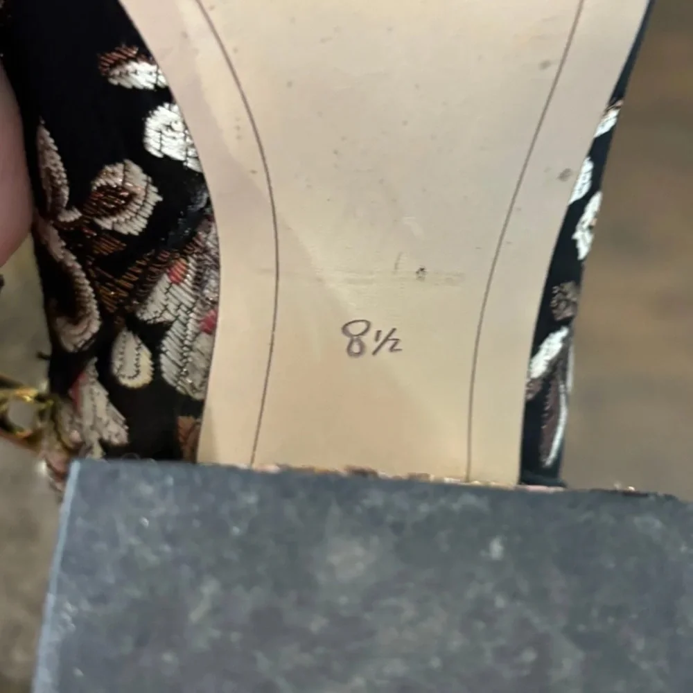 ✨ Sam Edelman Taye Metallic Jacquard Ankle Boots – Floral Brocade | Size 8.5 ✨